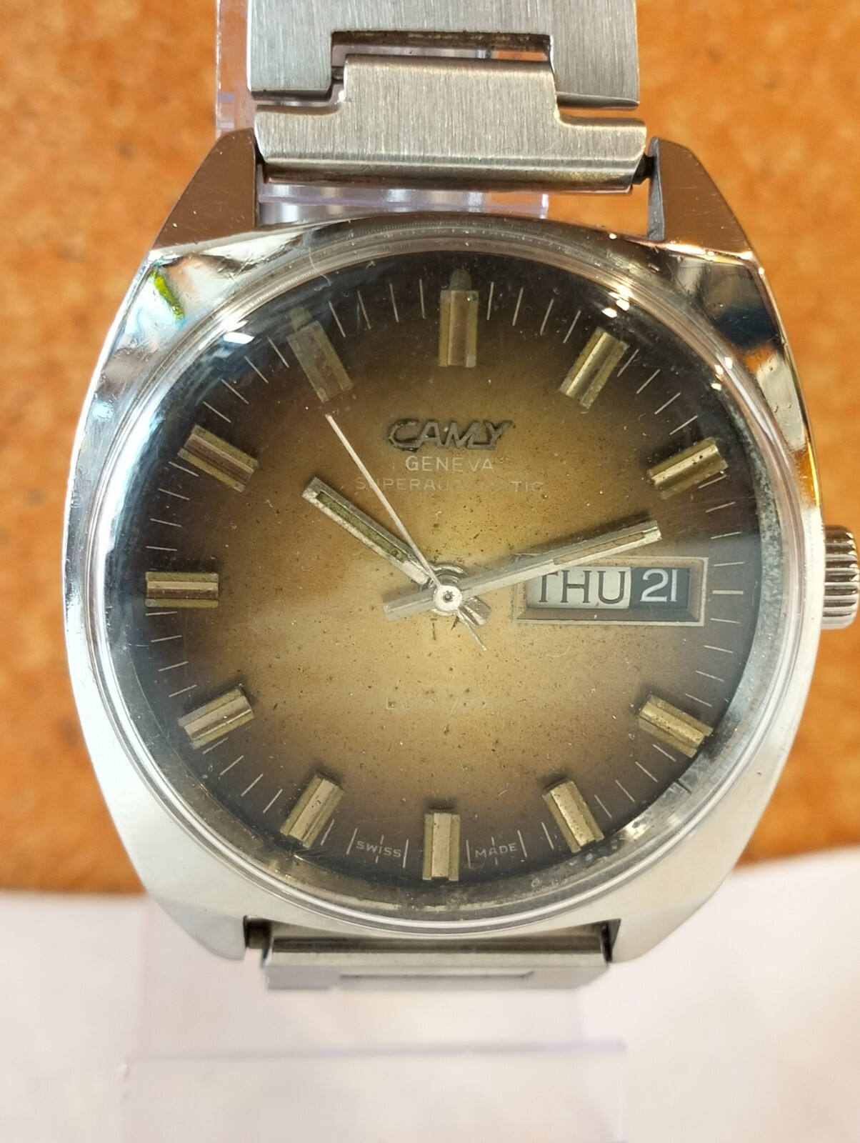 CAMY GENEVA SUPERAUTOMATIC 7628 SWISS MEN’S FULL WORKING VINTAGE WATCH