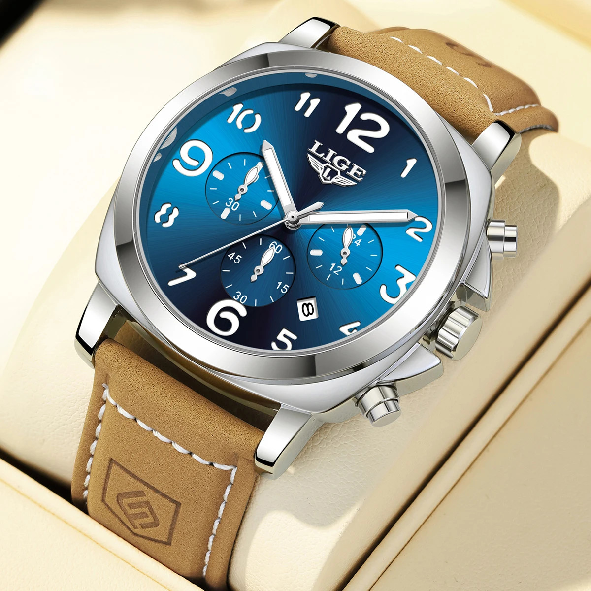 LIGE Casual Outdoor Quartz Man Watch Fashion Sport Waterproof Luminous Auto Date