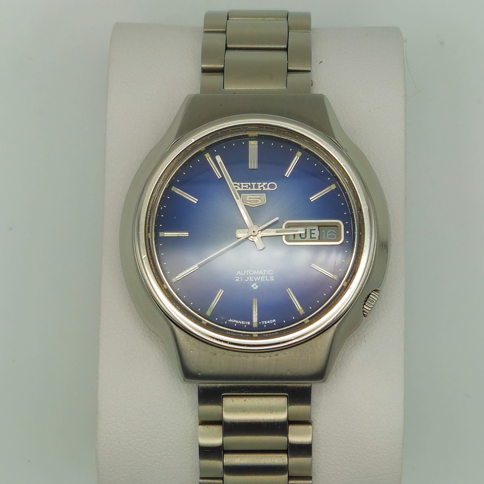 Vintage 1974 Seiko 5 Automatic Watch 21 Jewels – 6119-7500