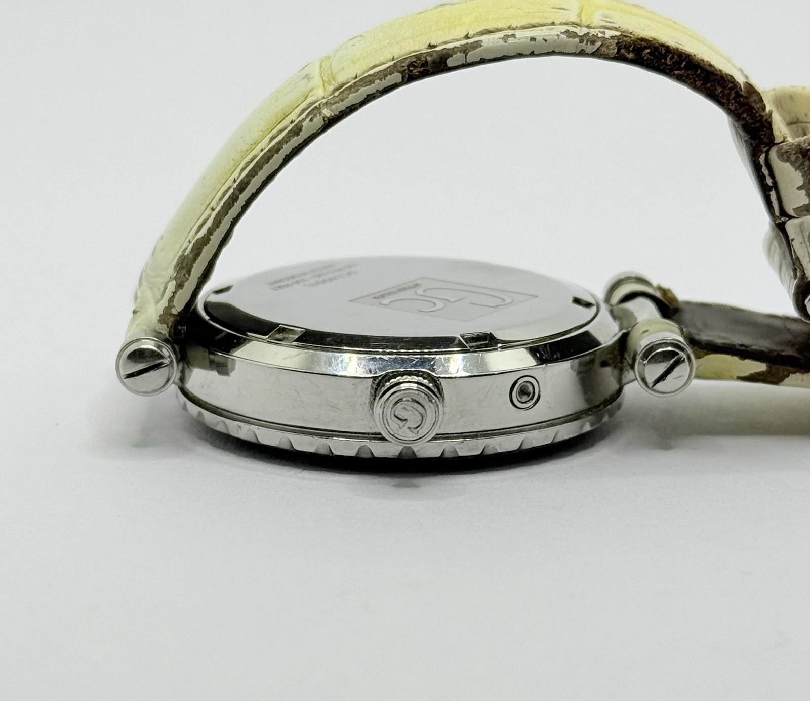 GC GC24001L Swiss Multifunction Watch Black Dial, Roman Numerals, Leather Strap