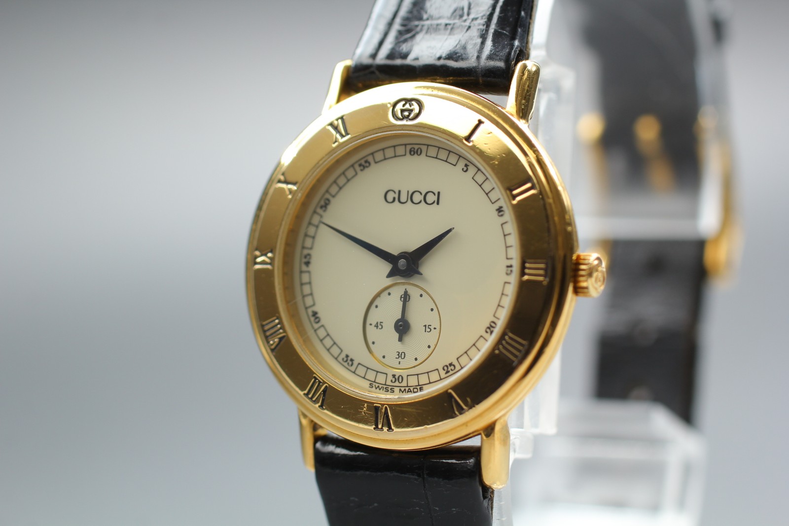 [Near MINT] GUCCI 3000.2.L Small seconds 26mm Ivory Dial Quartz Women’s Watch