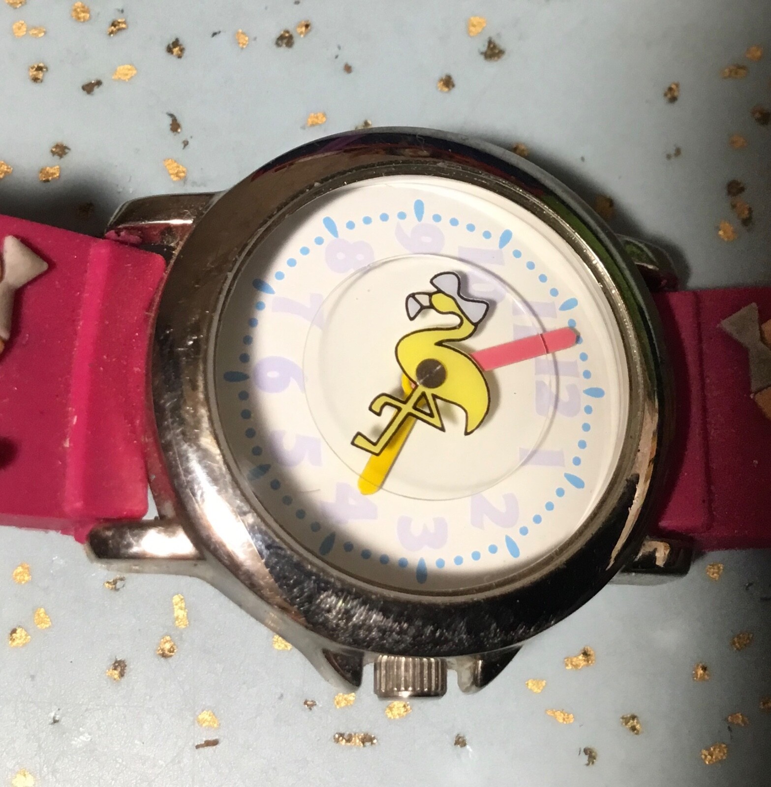 KIDS WATCH CO NAARTJIE FLAMINGO THEMED CHILDS WATCH MISSING BAND HOLDER