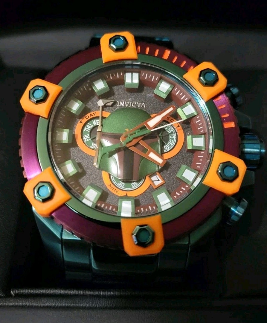 Invicta Boba Fett Star Wars 56 mm *LIMITED EDITION* Swiss Z60 Quarts Watch 28064