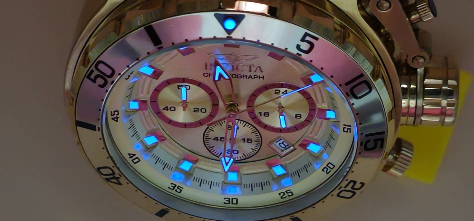 Invicta Coalition Forces Night Hawk Men’s 52mm Triple Gold Chrono Watch (49226)