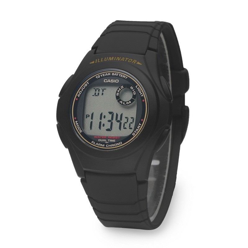 CASIO Digital Men’s Watch F-200W-9ADF 44.1mm Black Resin