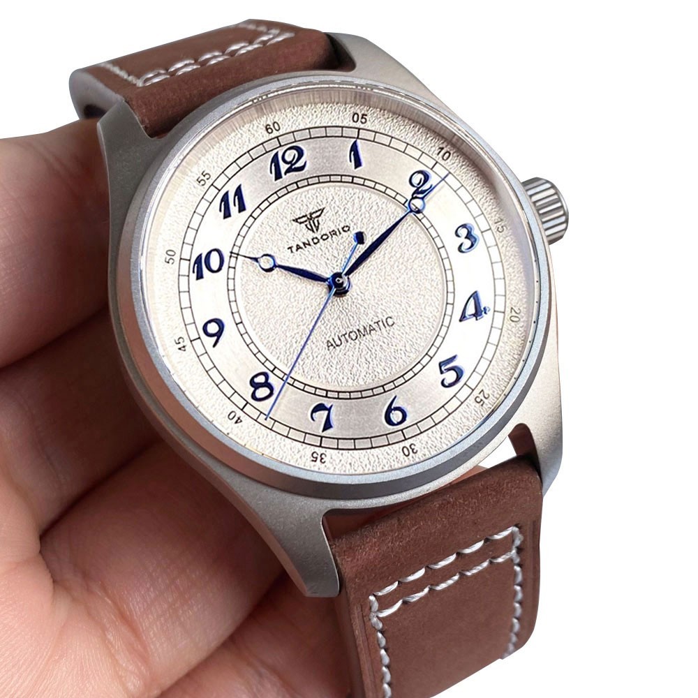 Tandorio Retro 39mm Pilot Titanium 20ATM NH35 Miyota8215 Auto Movement Men Watch