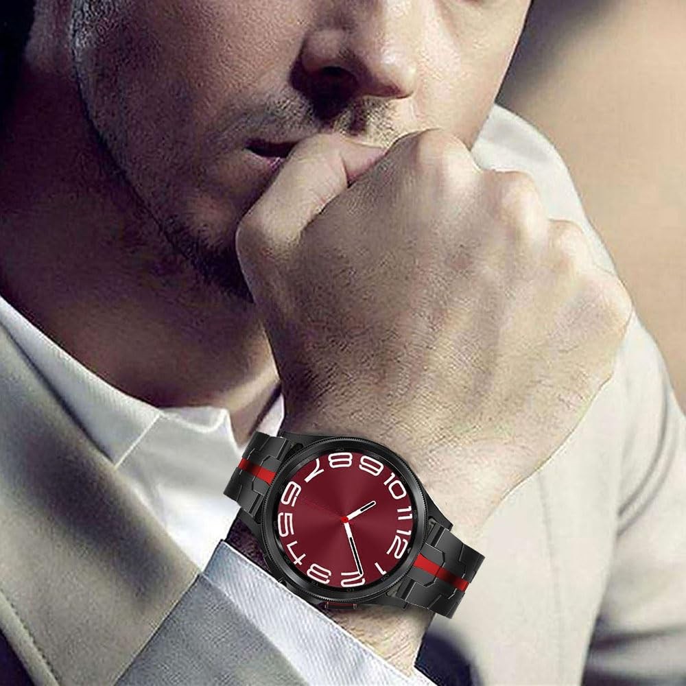 DEALELE 20mm Stainless Steel Band for Samsung Galaxy Watch 7/6/5/4/FE/3 & Huawei