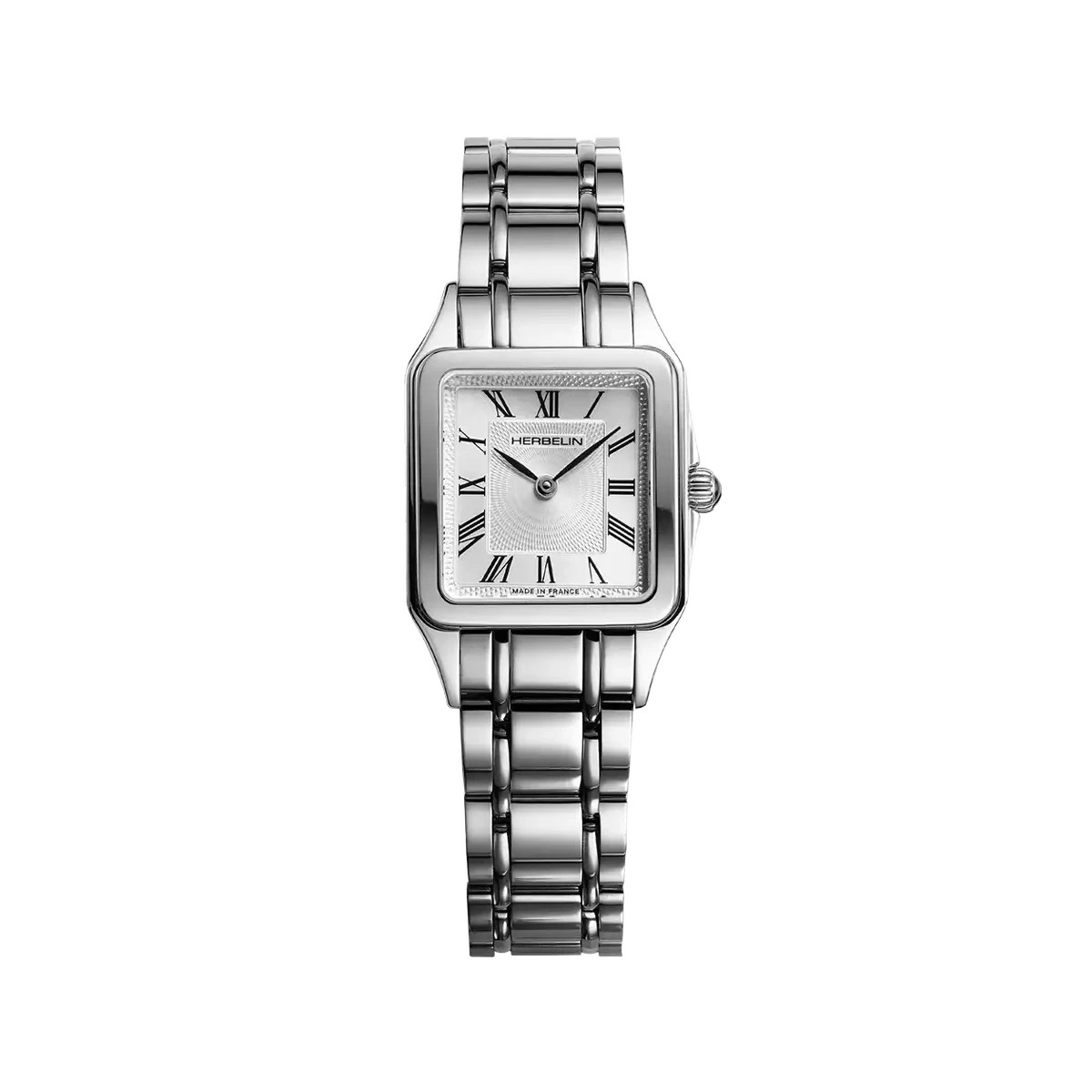 Herbelin Luna 17457B01 Women Silver Stainless Steel Analog White Dial Watch 24mm