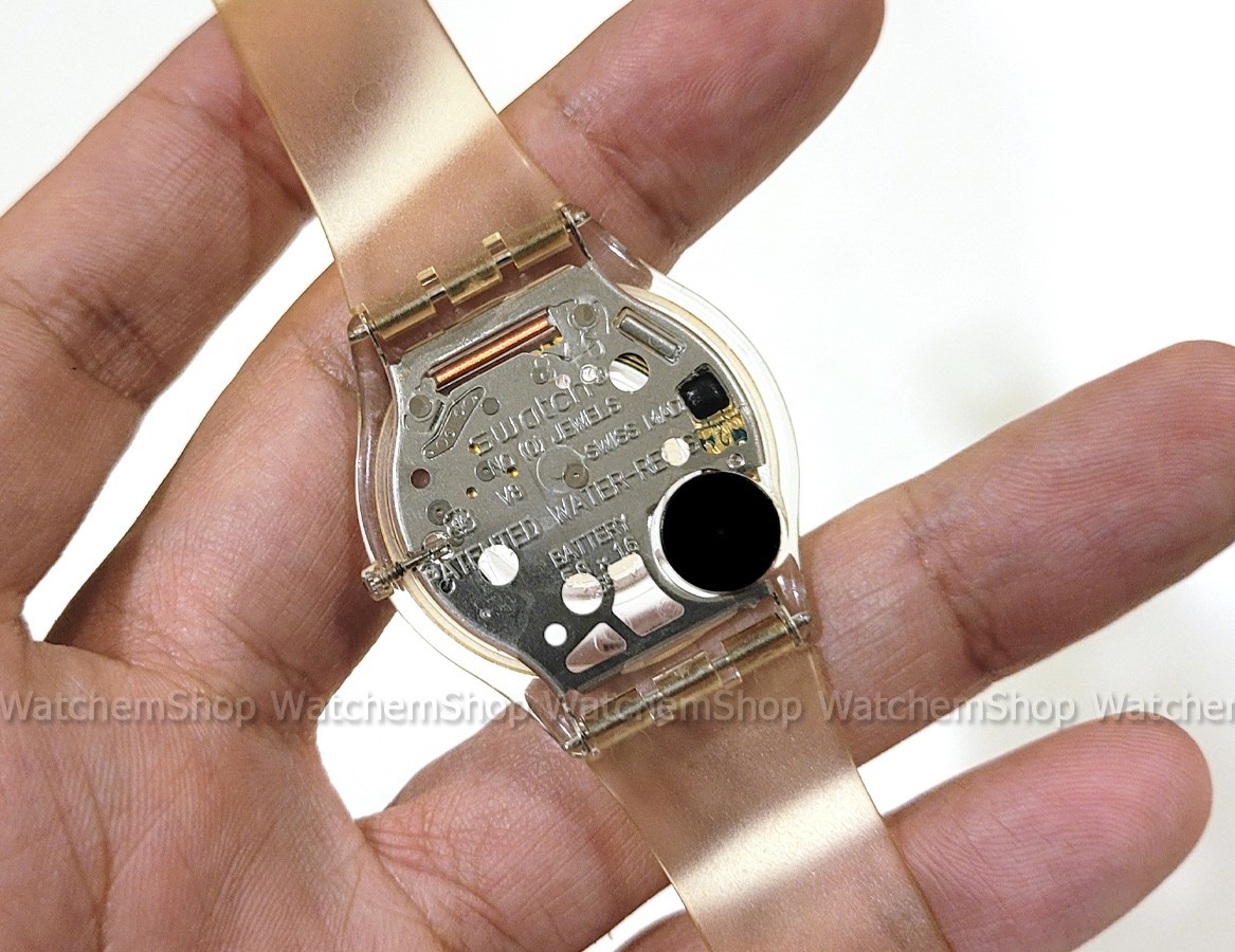 Rare 1998 Swatch Jelly Skin Ultra Slim Transparent Watch SFK100 – Working