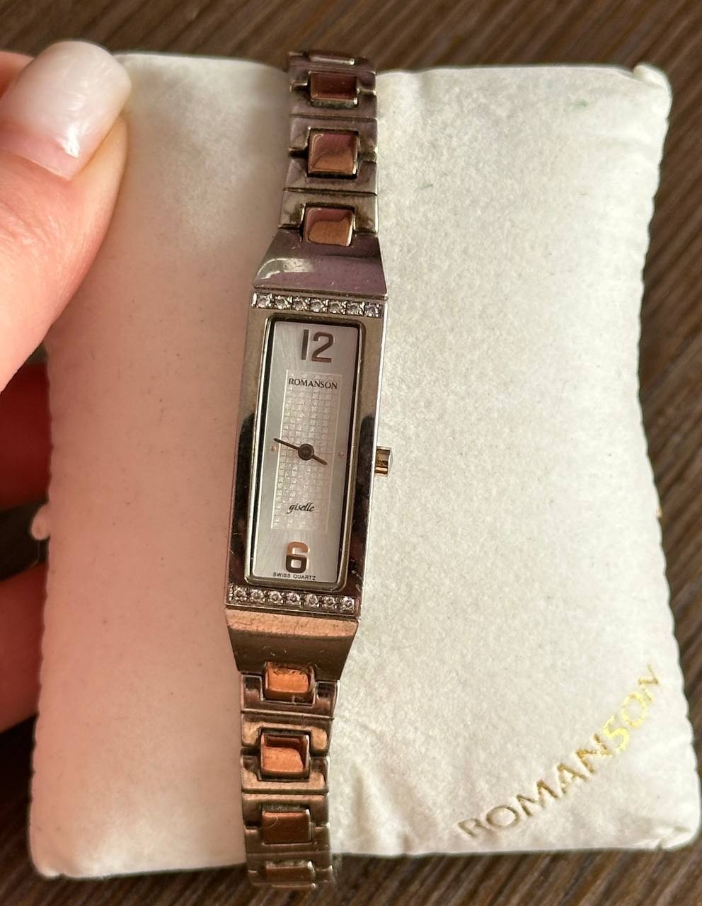 Romanson Giselle RM4113QL Gold Plated Sapphire Crystal Swiss Quartz