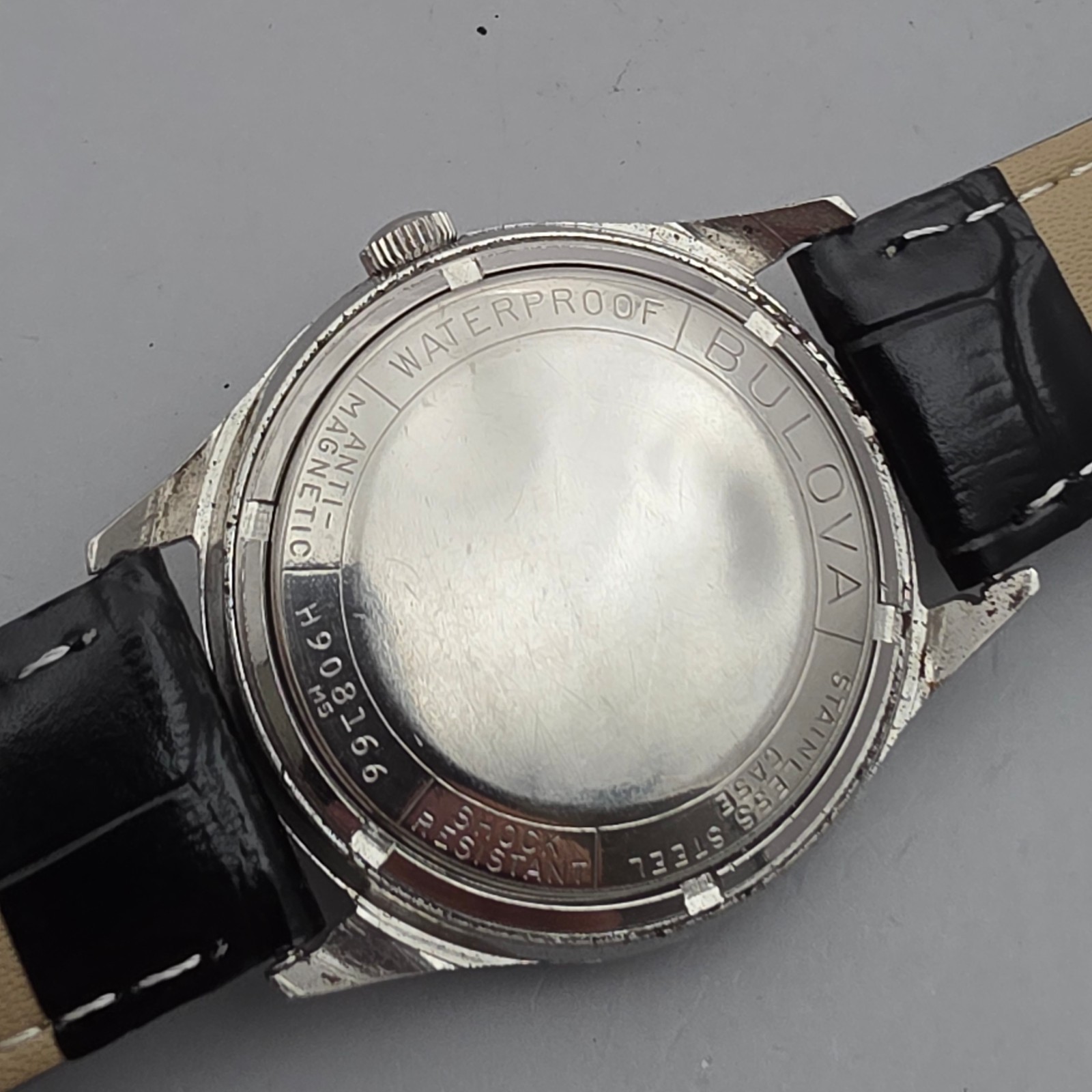 Vintage BULOVA Jet Clipper “AC” men’s automatic watch 11ALAC Linen dial 1965