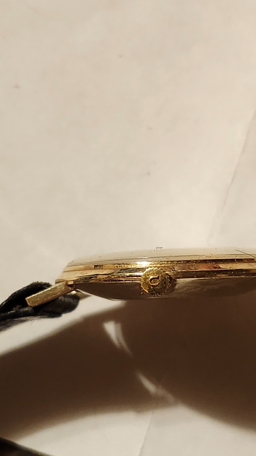 universal geneve ultra thin vintage watch with rare double diamond setting