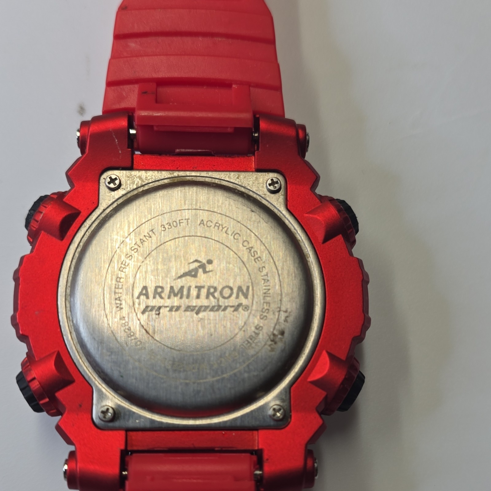 Armitron Pro Sport Men’s Digital Quartz Alarm Chronograph 100m Red/Black