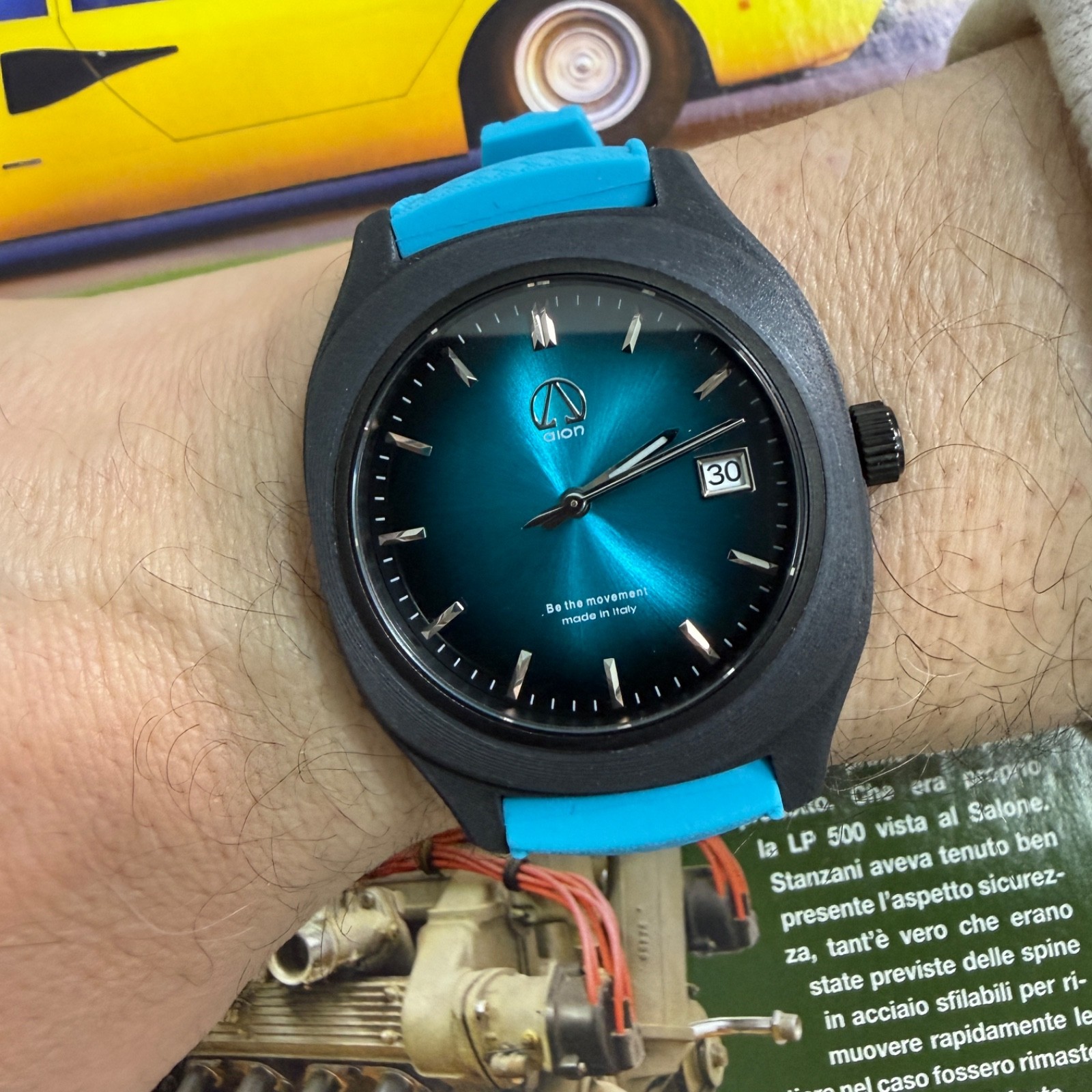 Aion Made In Italy Automatic NH35 Carbon Fiber Case 40mm Men’s Watch New