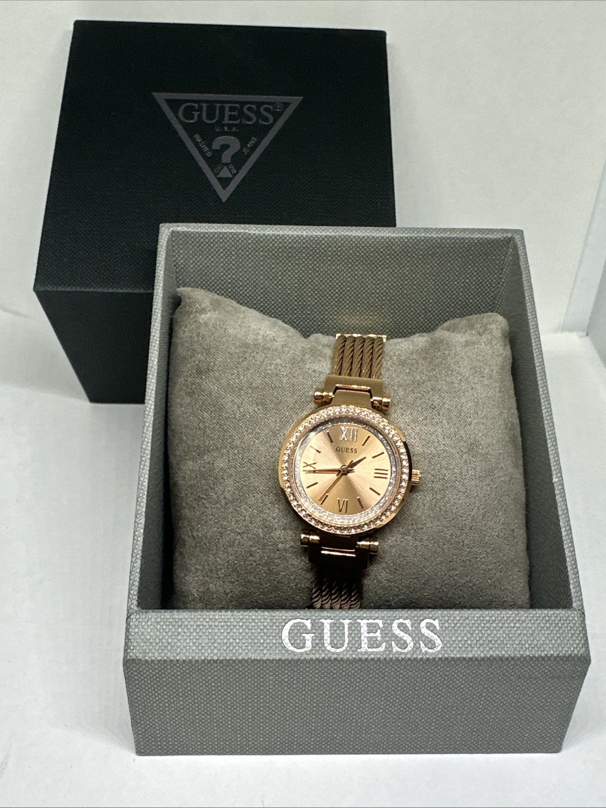 Guess U1009L3 Women’s Rose Gold Stainless Steel Analog Dial Quartz Watch XOB98