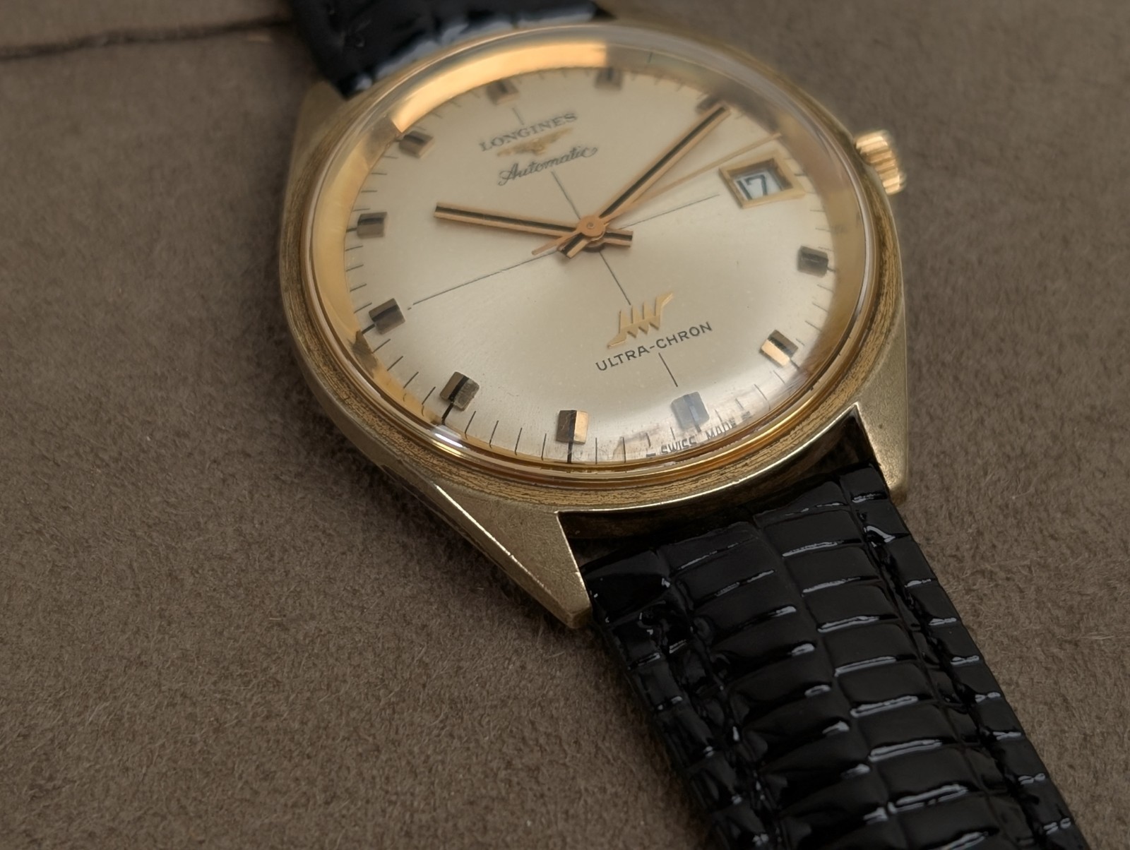 Longines Ultra-chron Cal.431 Automatic Gold Date Men’s Watch Vintage 37mm
