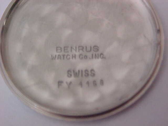 Classic Round Benrus Man’s Wrist Watch In Fine New Old Stock Condition