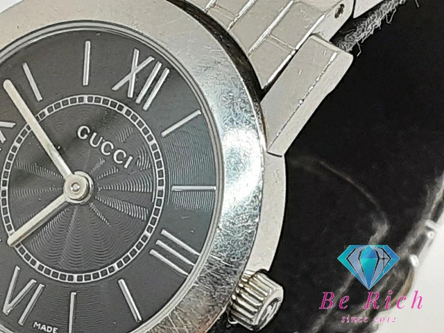Gucci Ladies Watch 5200L.1 SS Black Dial Silver Bracelet Quartz From Japan