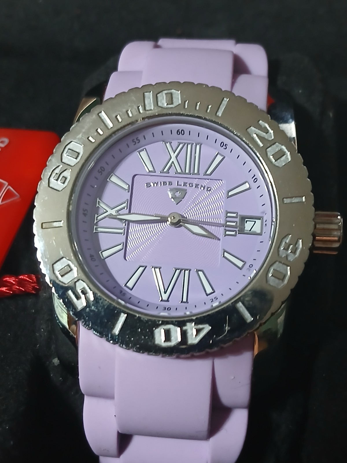 Swiss Legend Commander Sapphitek Crystal 113000507 Purple Dial 316c
