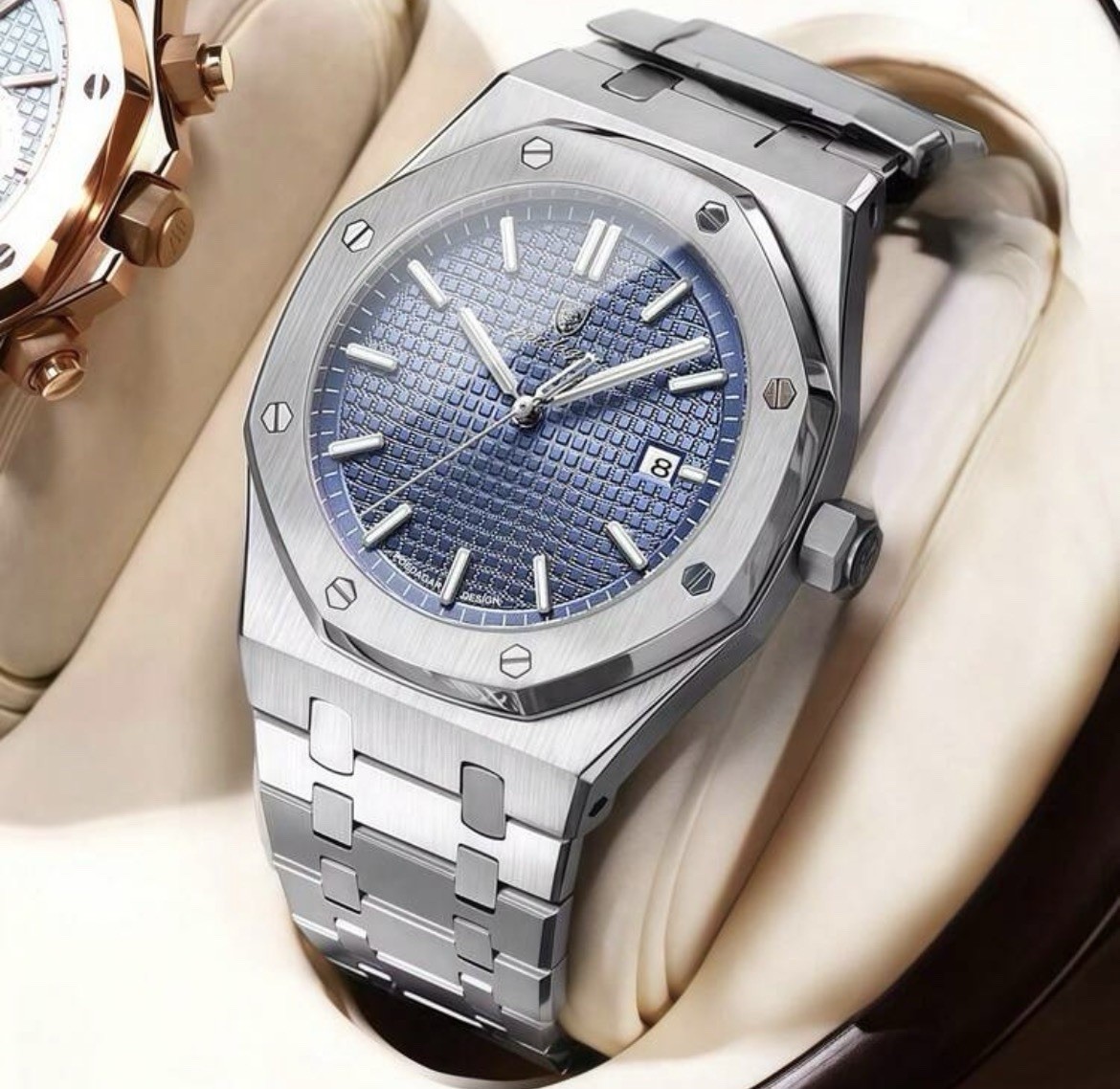 Men’s Waterproof Quartz Wrist Watch Stainless Steel Business Dress Watch