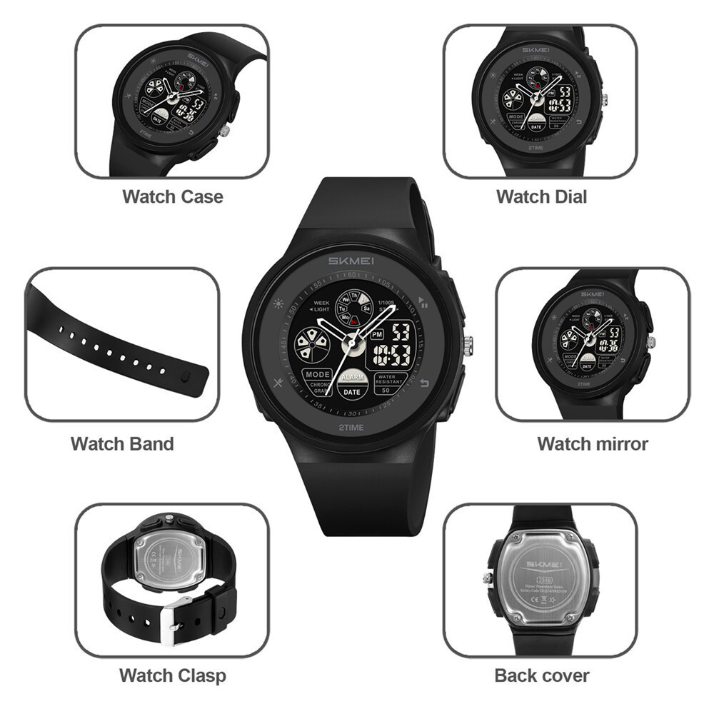 SKMEI Boy Watch Military Sport Wristwatch LED Digital Fashion Countdown Watches