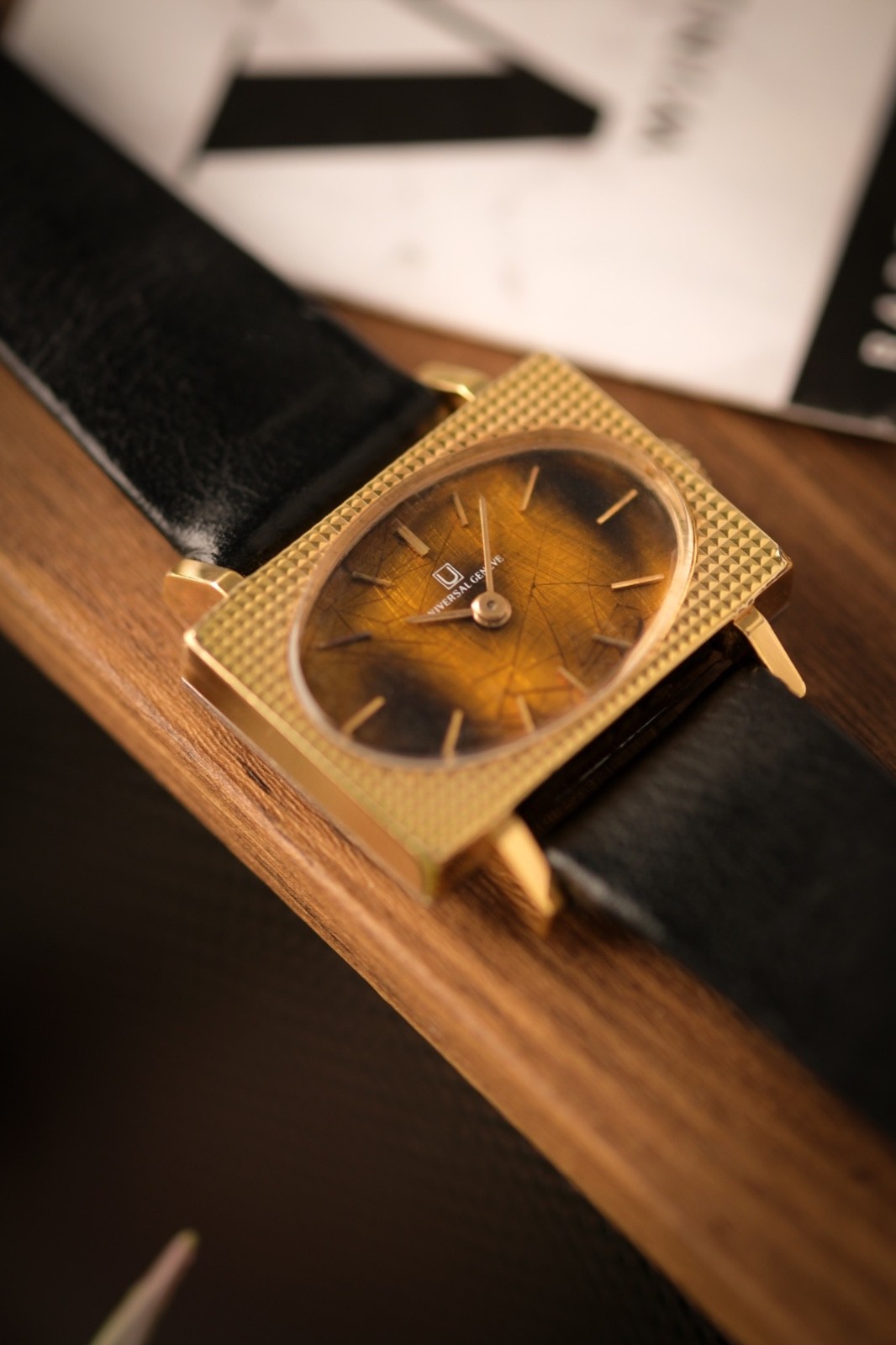 Universal Geneve Rectangular lady, ref. 510608, hand-wound cal UG 10, tiger dial