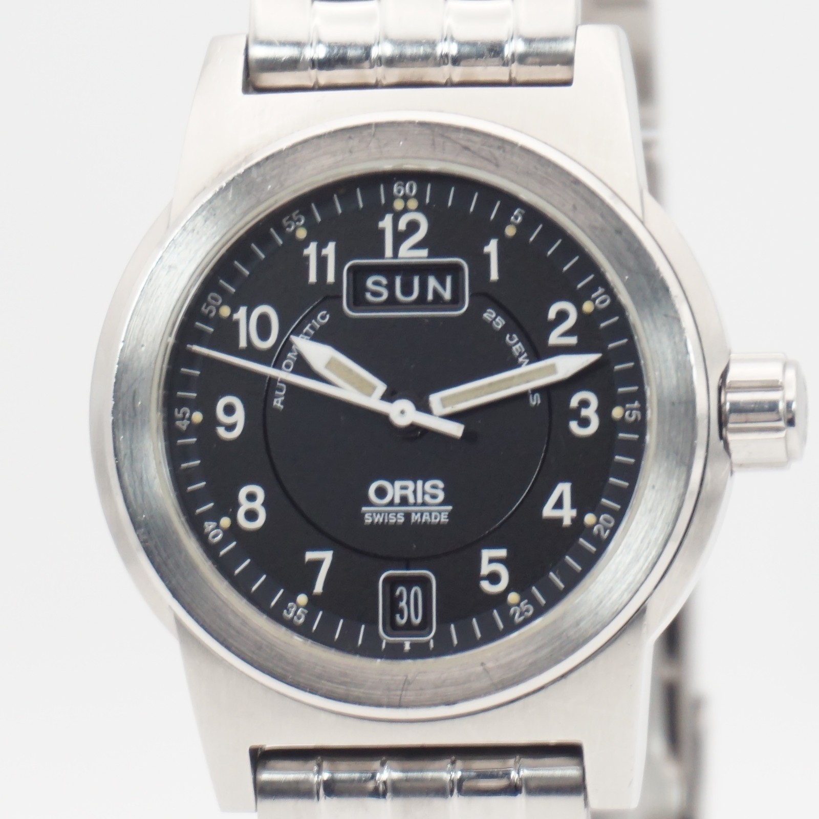 Overhauled Oris Big Crown 7501 Automatic Black Dial Day-Date Men’s Watch Swiss