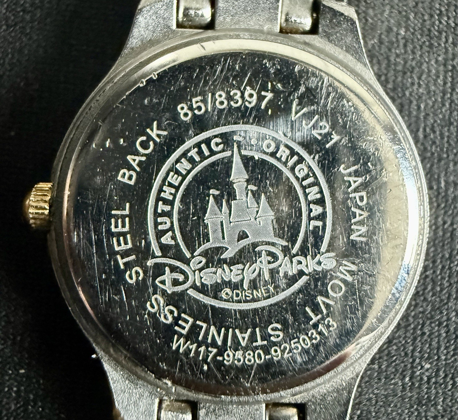 Disney Parks Mickey Mouse Women’s Watch Crystal Bezel Two-Tone VJ21 Japan Parts
