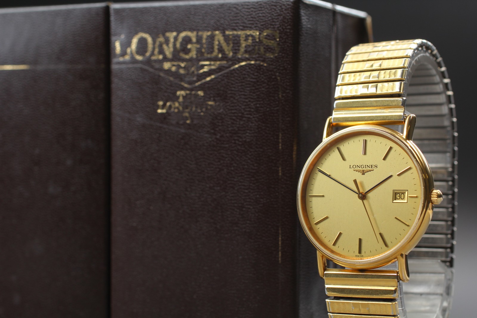 [Near MINT] Longines Grand Classic L4.636.2 33mm Gold Dial Date Men’s watch