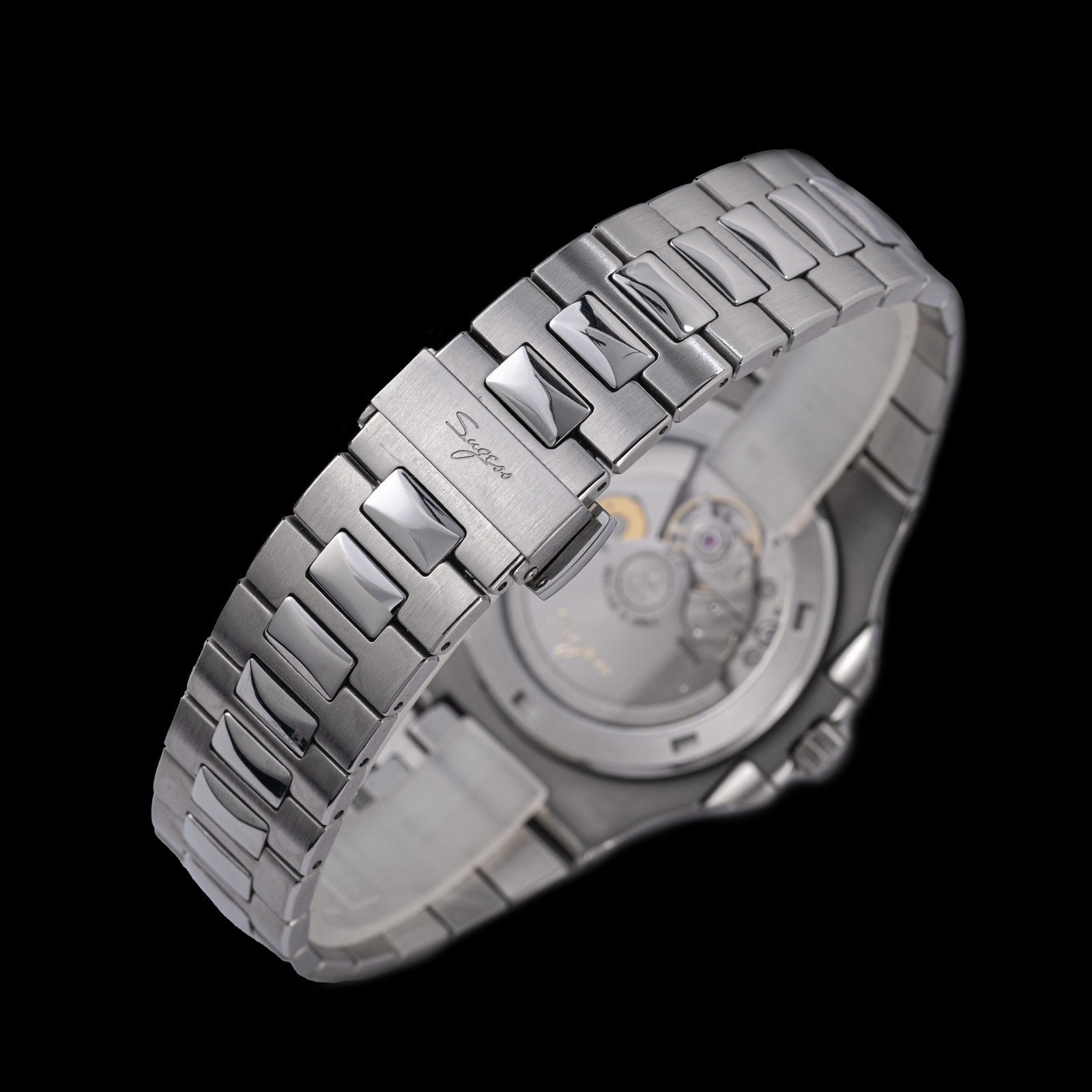 Sugess 40mm Slim Master 9mm thickness MOP Dial Mechanical Mens Watch S466.M
