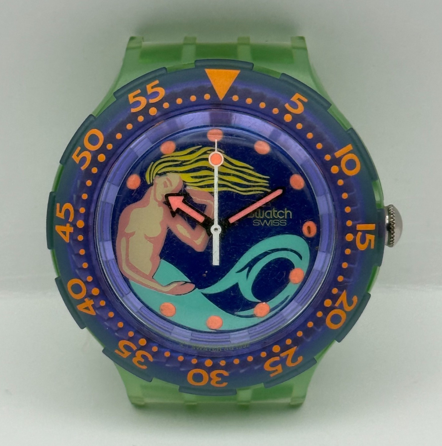 Vintage Swatch Scuba 200 Watch SDG100 Sailor’s Joy 1993 ETA Quartz 40mm Parts
