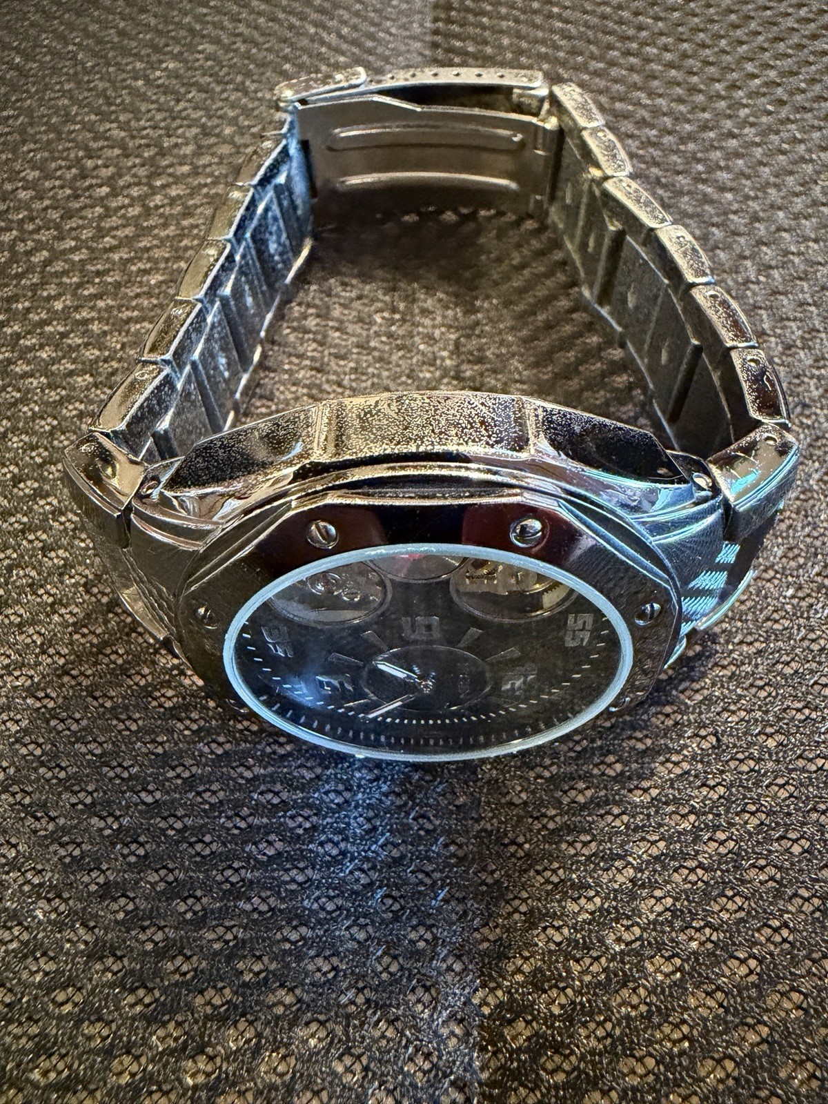 Elgin Skeleton Open-Heart FG2014S 032 pre-owned carbon fiber