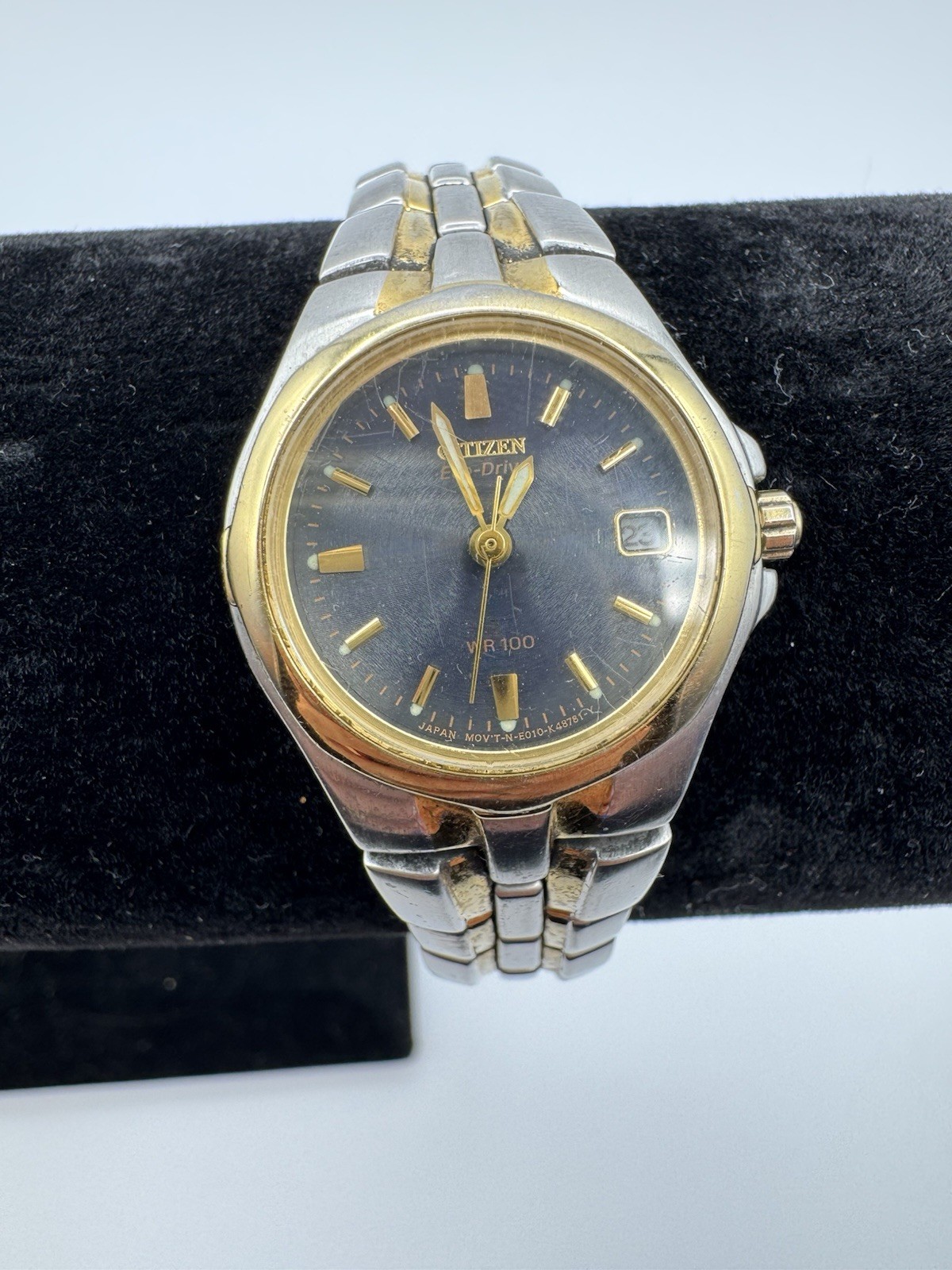 Citizen Eco-Drive E010-K15711 Women’s Watch Blue Dial Two Tone WR100