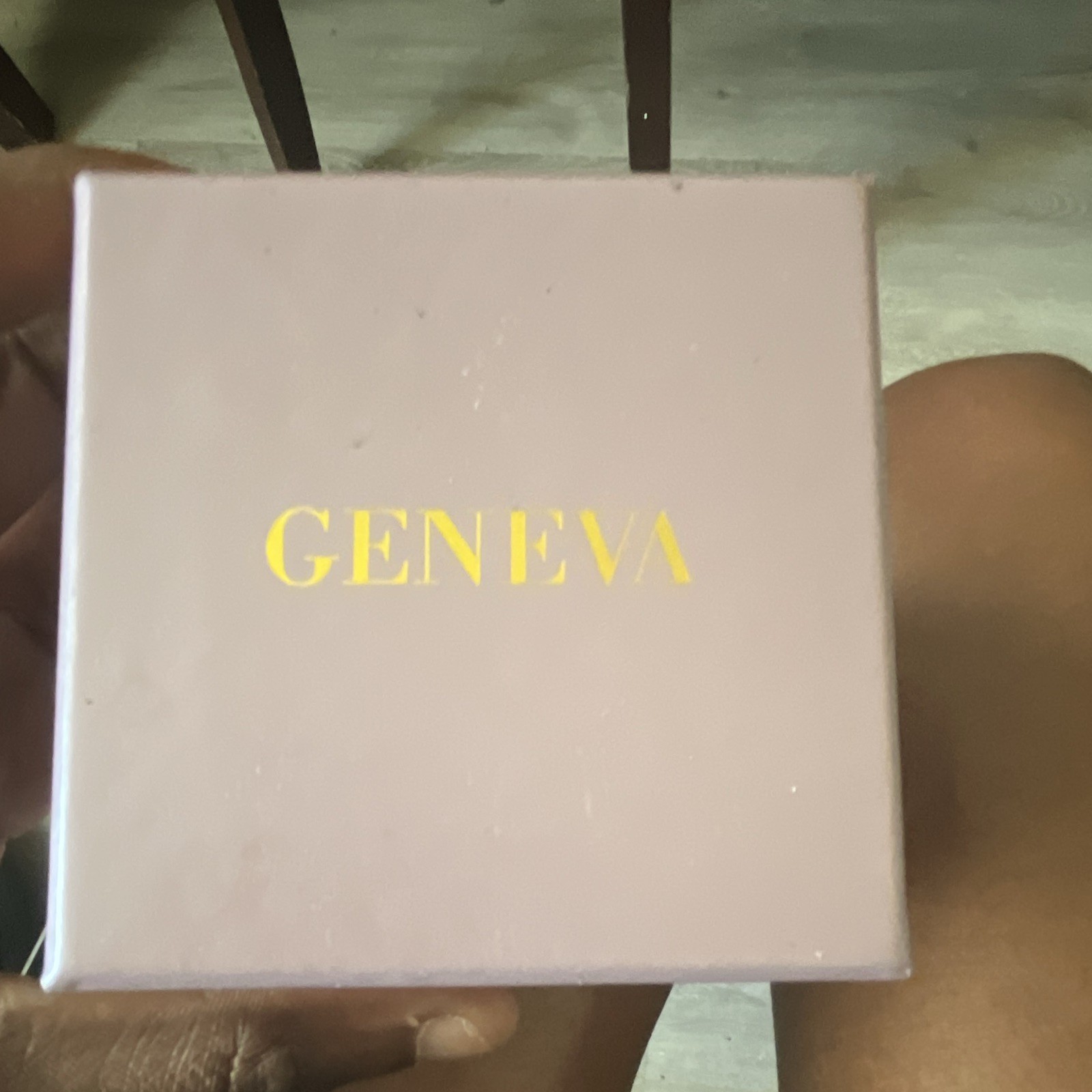 Geneva Women’s Quartz Rectangle Gold Tone Watch Roman Numerals w/ Box