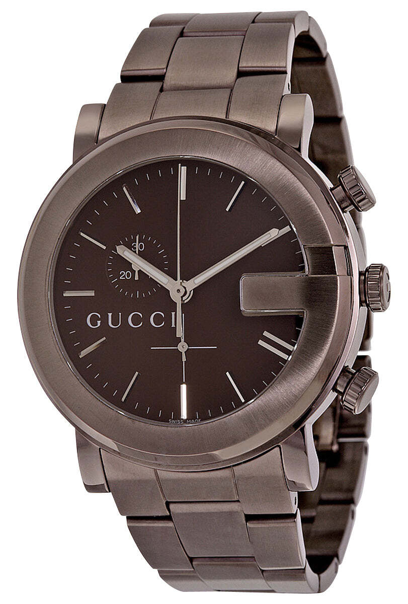 Gucci G-Chrono Chronograph Brown PVD Steel Brown Dial Quartz Mens Watch YA101341