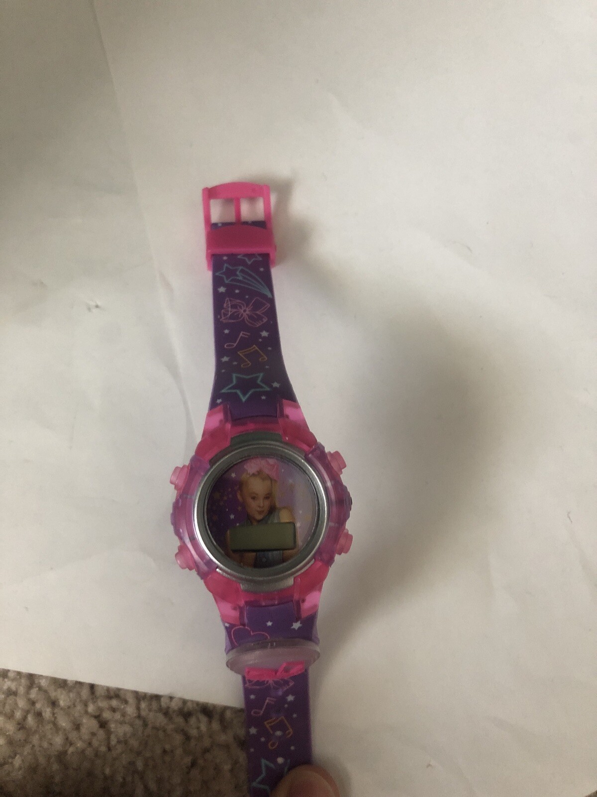 Accutime Viacom Nickelodeon JoJo Siwa PinkWatch JOJ4101Wm Digital Light