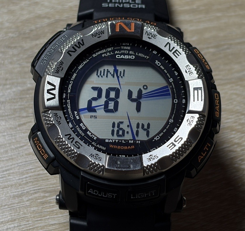 Casio Protrek PRG-260-1ER Tough Solar Men’s Wrist Watch Digital Used item No Box