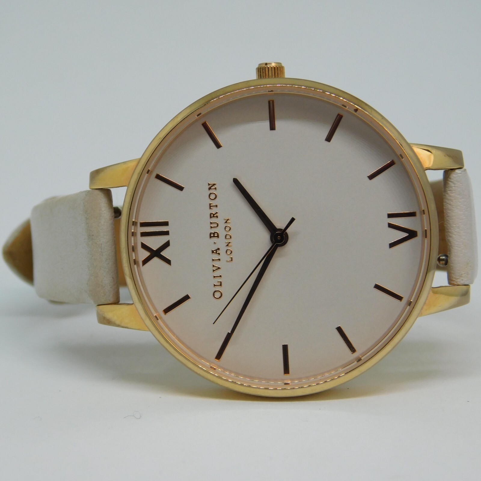 OLIVIA BURTON London Genuine Leather OB040 Quartz Women’s Watch New Battery
