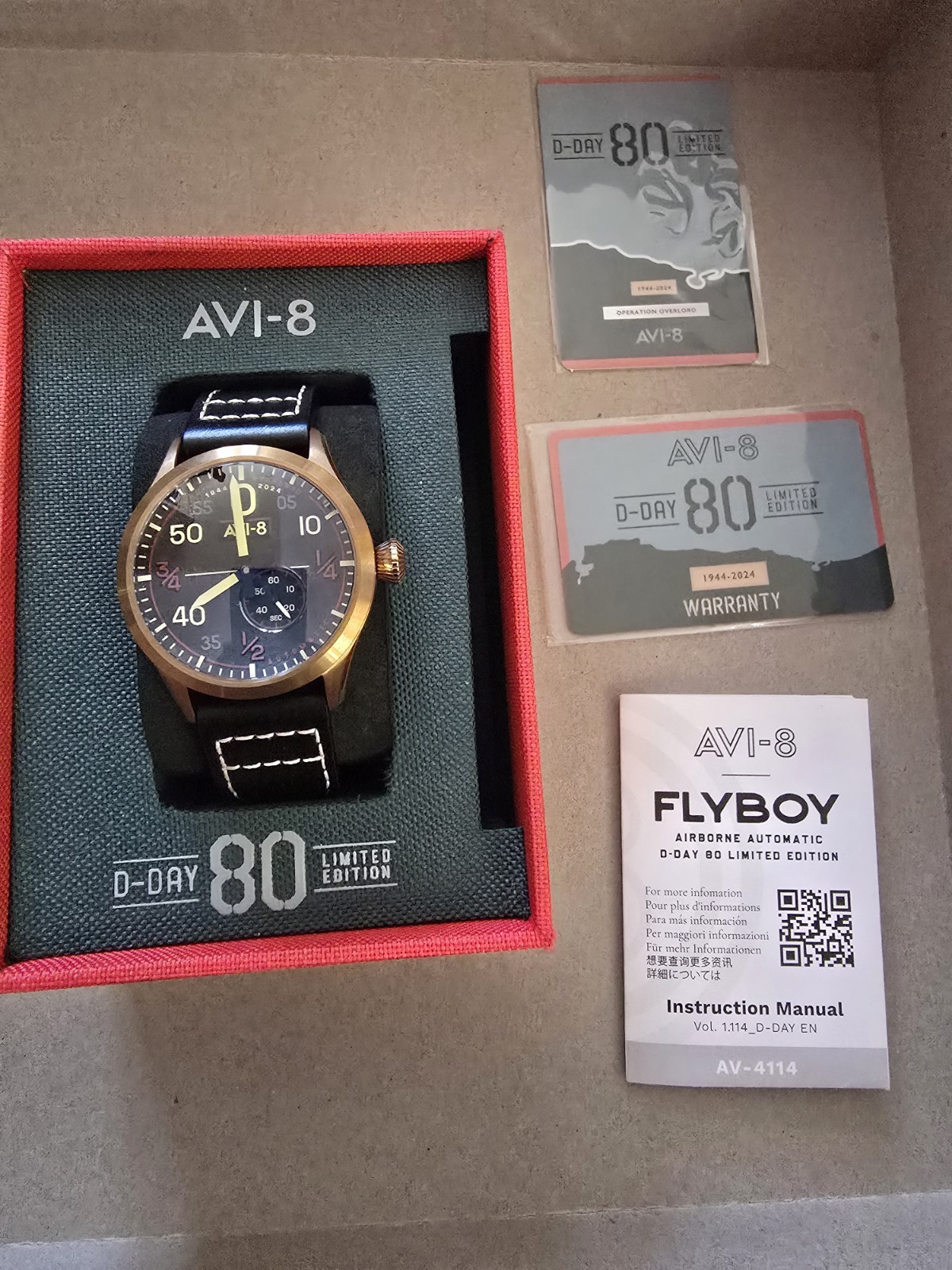AVI-8 Flyboy Airborne Automatic D-Day 80 Limited Edition Watch