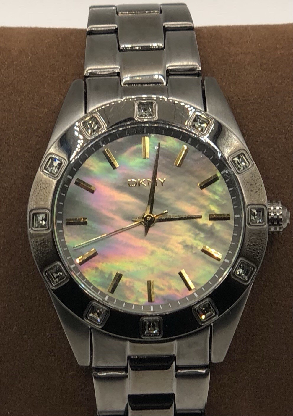 DKNY Ladies’ Jitney Quartz Watch (Model NY8662)~Dark MOP Dial~Brand New~New 🔋✅