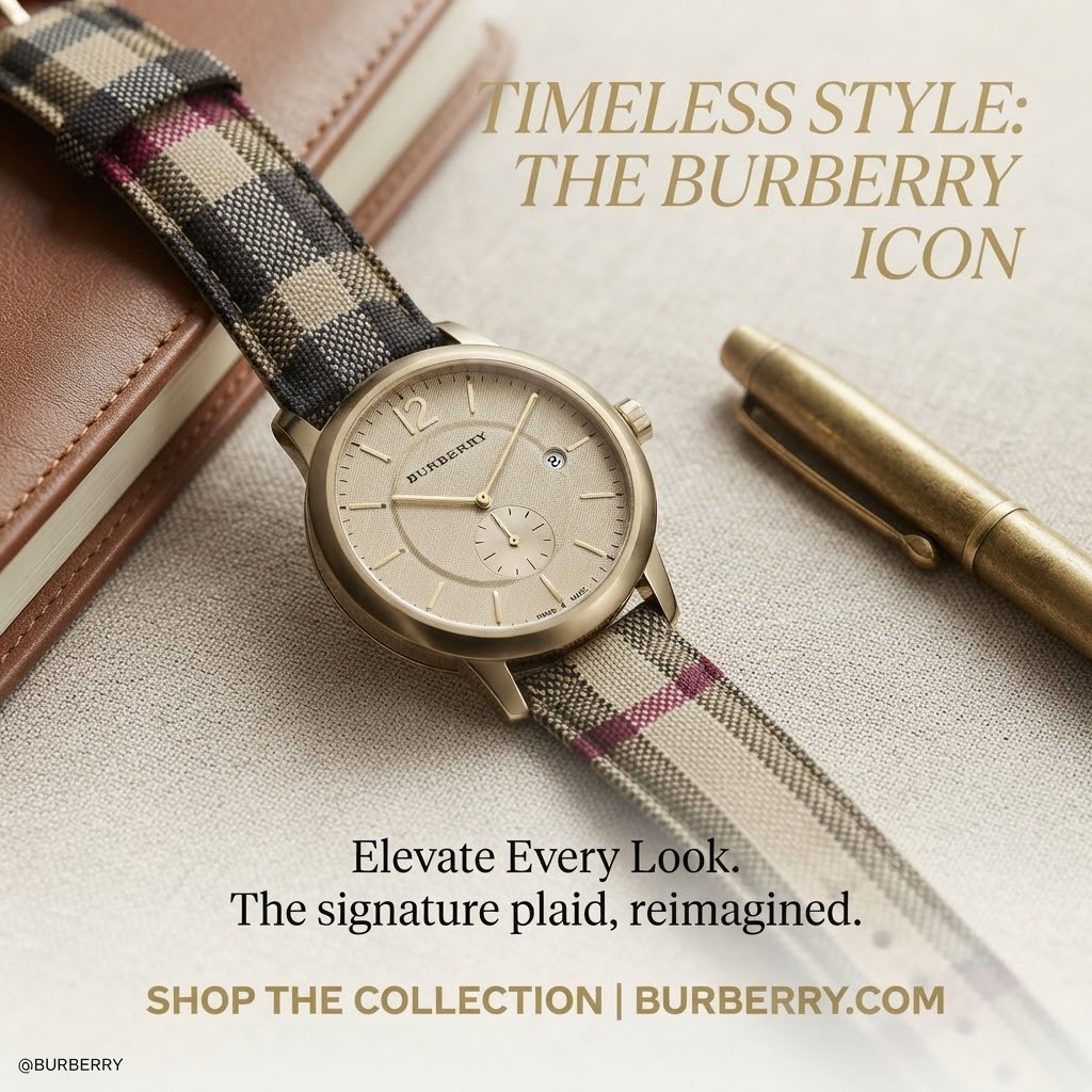 Burberry BU10001 40mm Swiss Fabric Ladies Wristwatch