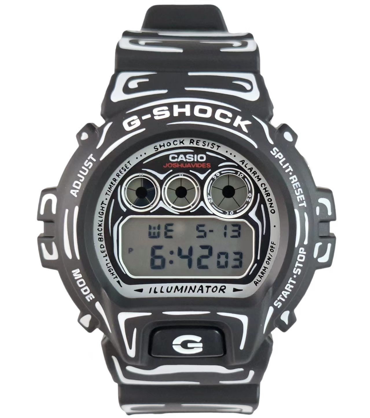 CASIO G-SHOCK x Joshua Vides DW-6900JV-1DR Limited Edition Black Resin Men Watch