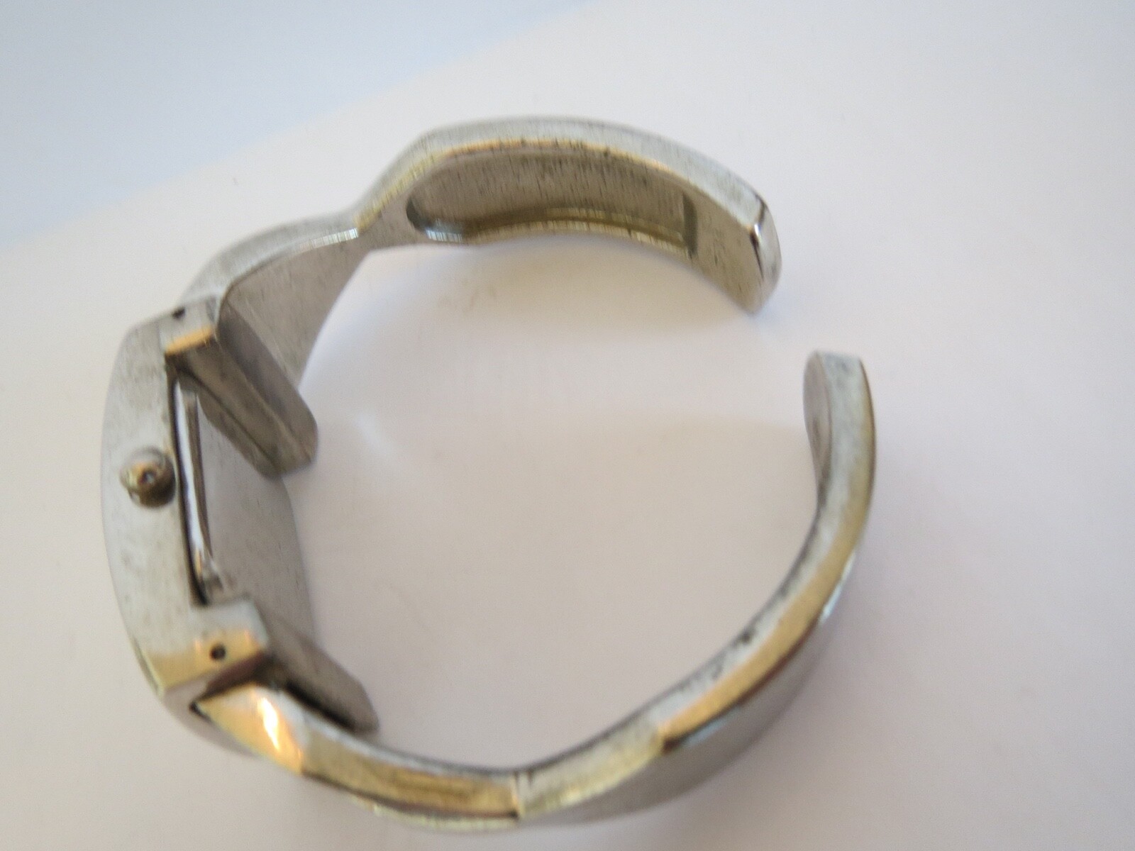 FLORIDA GATORS! Ladies Silver Tone ALLIGATOR Hinged Cuff WRIST WATCH New Battery