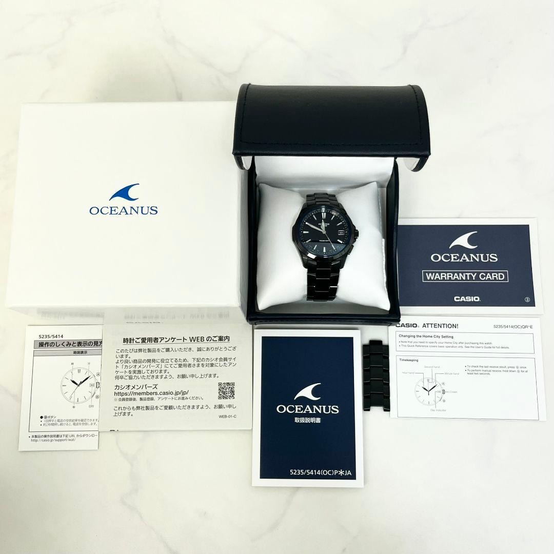 CASIO OCEANUS OCW-S100B Black Titanium Tough Solar Radio Multiband 6 Men Japan
