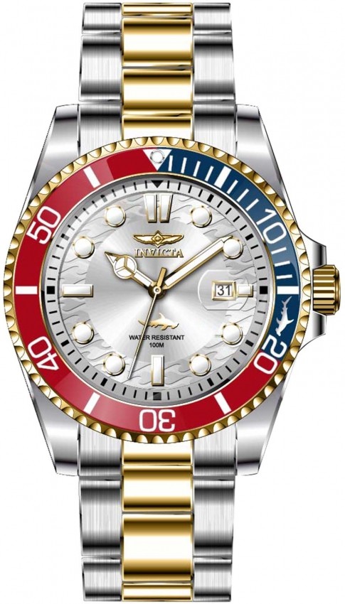 Invicta Pro Diver LATAM Exclusive Quartz Silver Dial Pepsi Bezel Men’s Watch