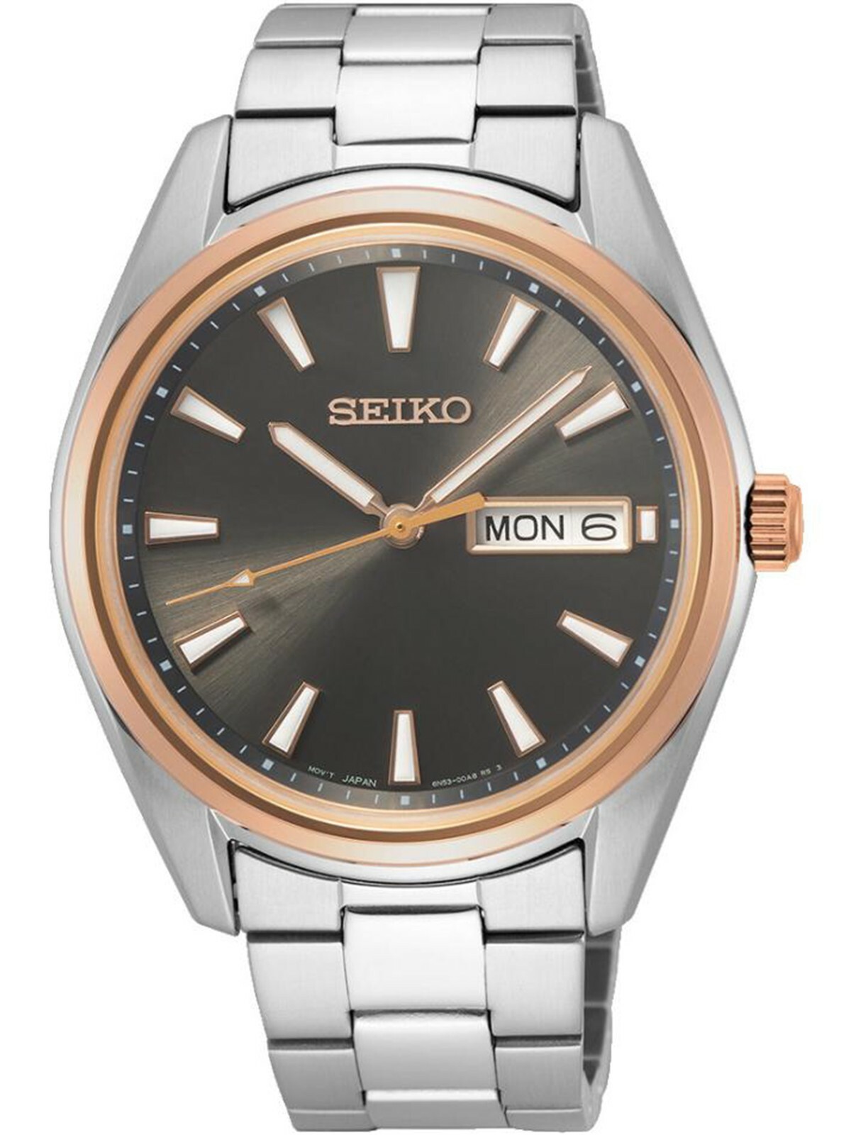 SEIKO SUR344P1,Men’s Quartz,Stainless Case,Sapphire,Day,Date,100m WR,SUR344