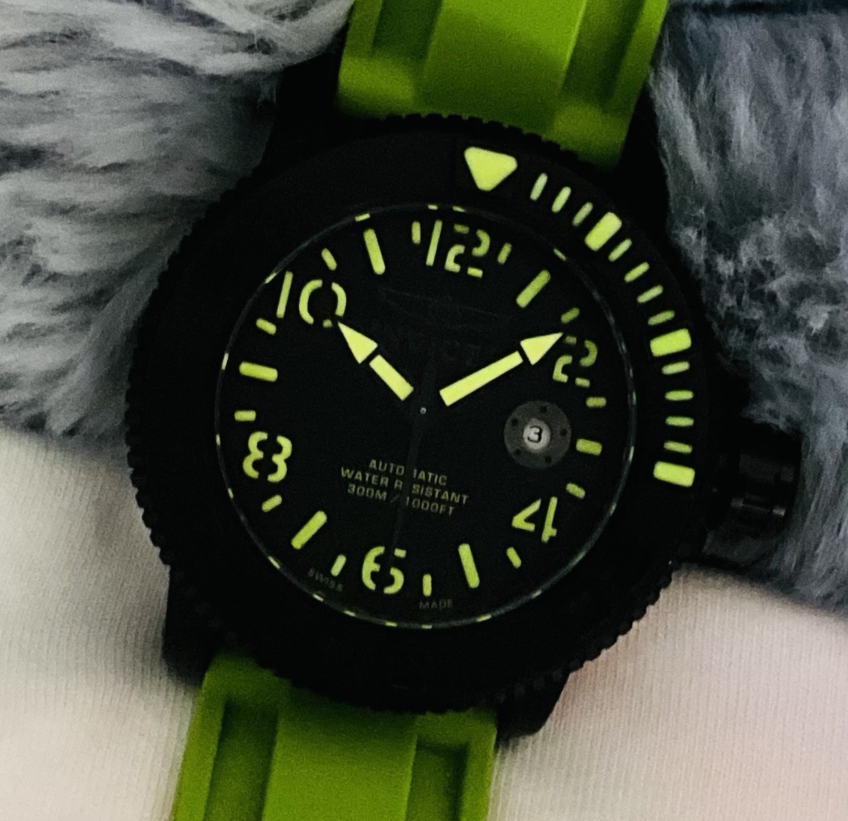 Invicta Swiss Made 50mm Sea Hunter 26 Jewel Sellita SW200 Automatic /Strap