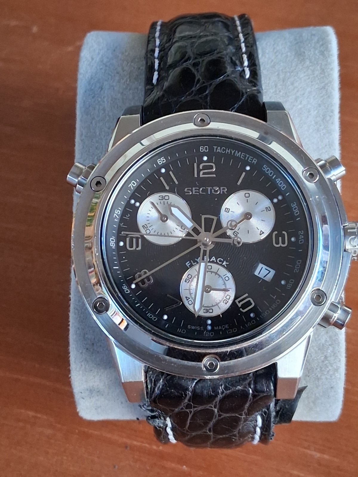 Sector 850 – Swiss Made Mens Watch 7.5″ Chronograph Sapphire Crystal -very Nice