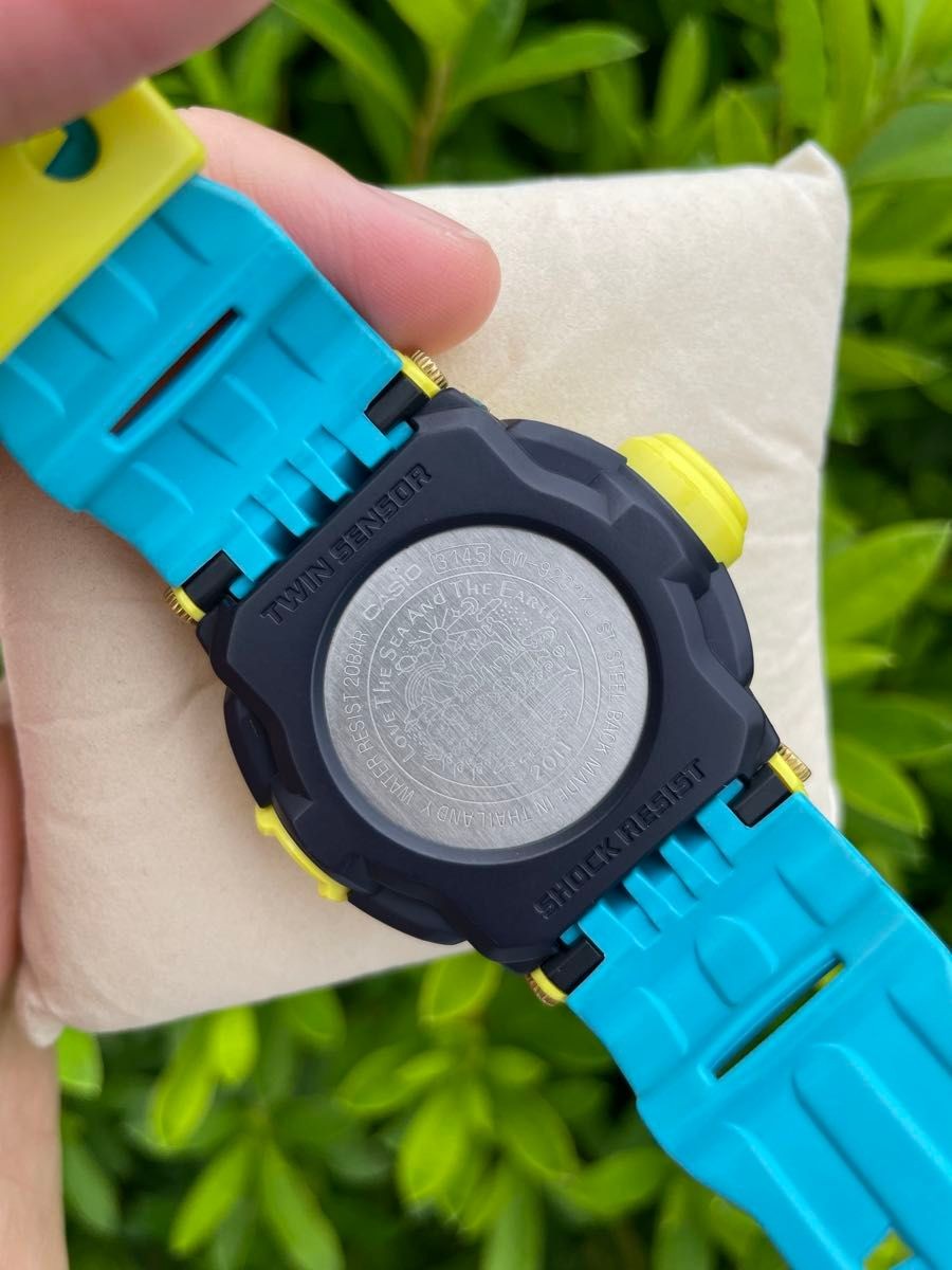 CASIO G-SHOCK GW-9201KJ RISEMAN Irukuji Yellow Blue Used Japan
