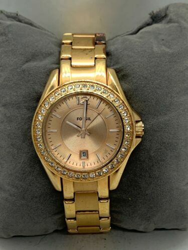 Fossil ES2889 Women’s Watch Rose Gold Stainless Steel Date 30mm Case Analog D978